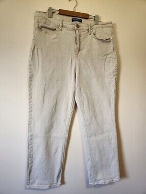 Scotch & Soda Amsterdam Cream Straight Leg Jeans High Waist Neutral Size 16